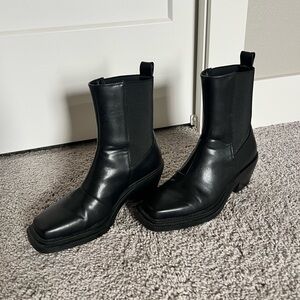 Black Leather Women’s Ankle Boots